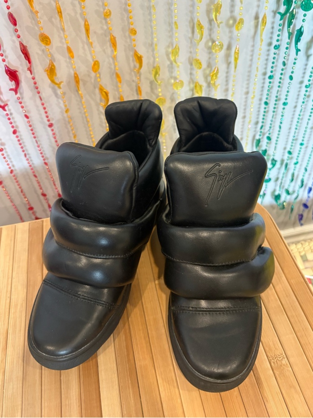 Martin Jones Unique Black Padded Sneakers Going Out Shoes